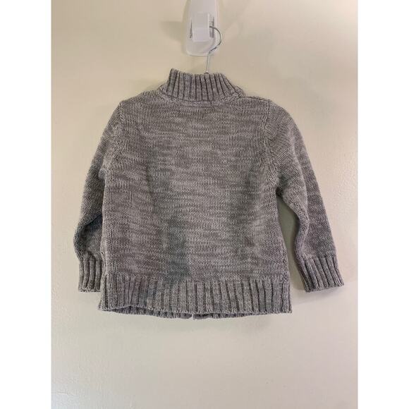 OLD NAVY Boy's Gray Zip Up Cardigan Sweater / Size: 12-18 Months - Picture 6 of 7